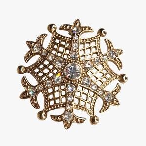 Vintage Monet Rhinestone 6 Pointed Star Brooch